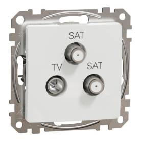 ÚJ SEDNA TV/SAT/SAT aljzat, végzáró, 4 dB, fehér
