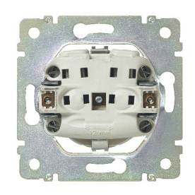 Valena 2P+F csatlakozóaljzat biztonsági zsaluval, rugós bekötéssel, elefántcsont