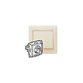 Valena 2P+F csatlakozóaljzat kiemelővel elefántcsont