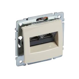 Valena 2xRJ45 informatikai csatlakozóaljzat Cat.6A STP, elefántcsont