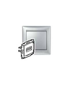 Valena 2xRJ45 LCS2 Cat5e UTP aljzat alumínium