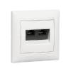 Valena 2xRJ45 LCS2 Cat6 STP aljzat, elefántcsont 
