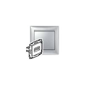 Valena 2xRJ45 LCS2Cat5e UTP aljzat körömmel alumínium