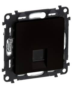 Valena Life 1xRJ45 Cat. 5e FTP csatlakozóaljzat mechanizmus burkolattal, fekete