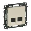 Valena Life 2xRJ45 Cat. 5e FTP csatlakozóaljzat  elefántcsont 