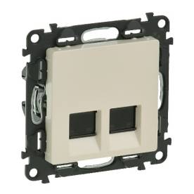 Valena Life 2xRJ45 Cat. 5e FTP csatlakozóaljzat  elefántcsont