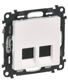 Valena Life 2xRJ45 Cat. 6 STP csatlakozóaljzat  fehér