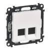 Valena Life 2xRJ45 Cat. 6A STP csatlakozóaljzat fehér 