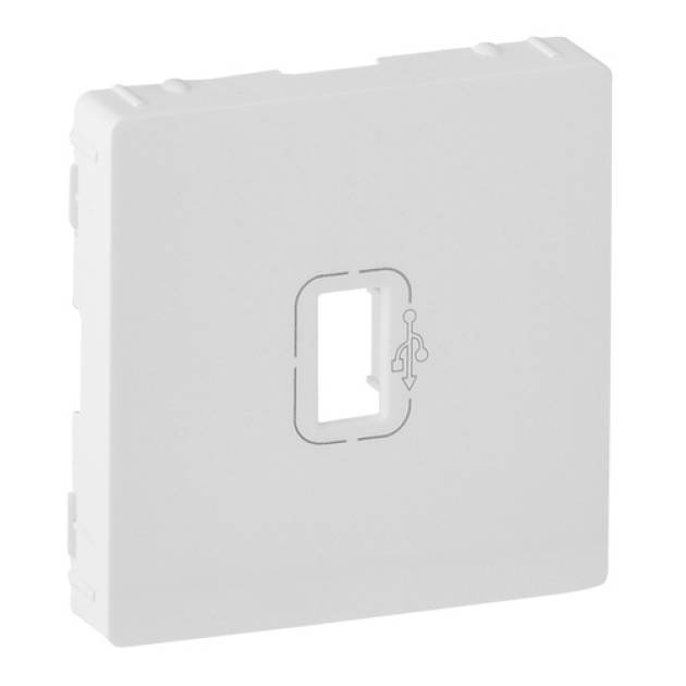 Valena Life elővezetékezett USB adatátviteli csatlakozóaljzat burkolat, fehér 