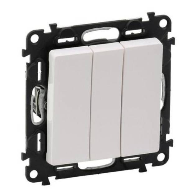 Valena Life hármas egypólusú kapcsoló 10 AX, fehér 