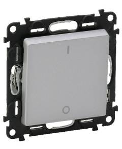 Valena Life kétpólusú kapcsoló 10 AX alumínium