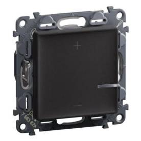 Valena Life nyomógombos fényerőszabályzó 125W, 2 vezetékes, fekete