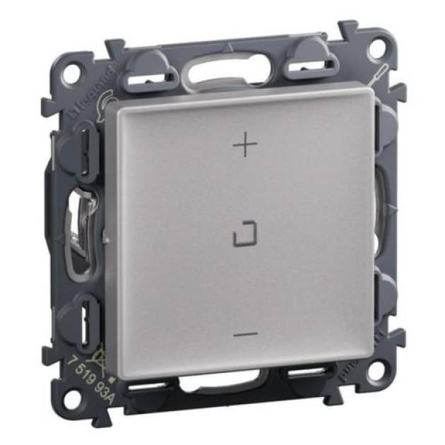 Valena Life nyomógombos fényerőszabályzó 150W, 3 vezetékes, alumínium 