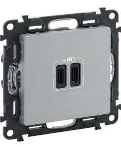 Valena Life Töltőaljzat Kettős USB C-típusú csatlakozóval, 5V–3A–15W, Túlfesz-vé