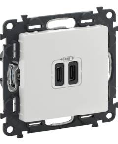 Valena Life Töltőaljzat Kettős USB C-típusú csatlakozóval, 5V–3A–15W, Túlfesz-vé