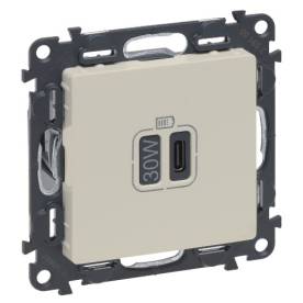 Valena Life USB-C Power Delivery töltőaljzat 30W, elefántcsont