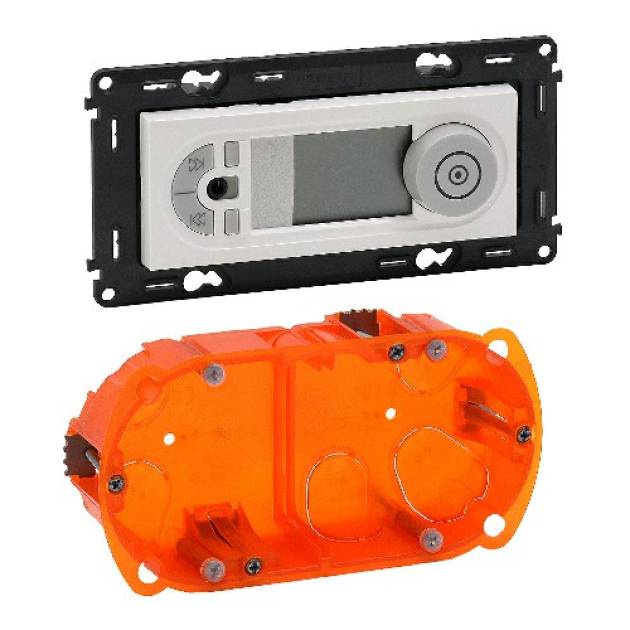 Valena Life/Allure RDS tuner tápegységgel és LCD kijelzővel, burkolattal, fehér 