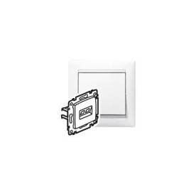 Valena RJ11+RJ45 Cat5e UTP kombinált aljzat fehér