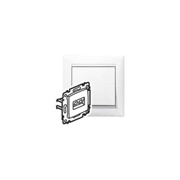 Valena RJ11+RJ45 Cat5e UTP kombinált aljzat fehér 