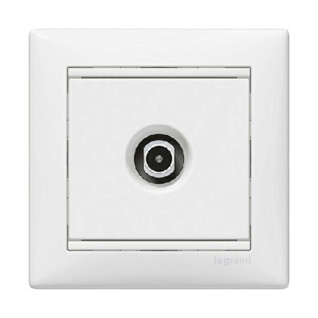 Valena TV antenna-csatlakozóaljzat átmenő, fehér 