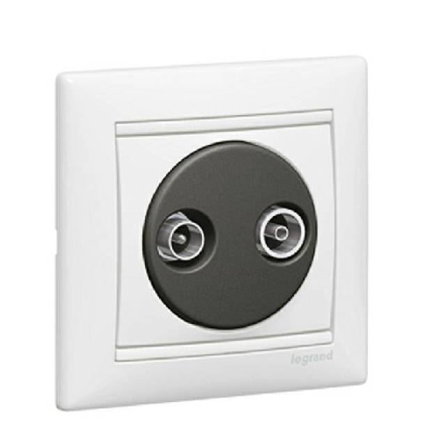 Valena TV-RD antenna-csatlakozóaljzat végzáró, 1,5dB fehér 