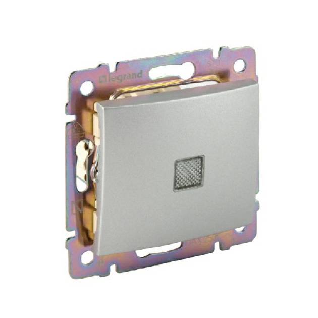 Valena váltókapcsoló jelzőfénnyel alumínium