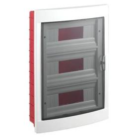 VIKO Kiselosztó, 36 modul, PE+N sínnel, füstszínű ajtóval, süllyesztett